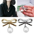 thumbnail image 5 of Fashion Cute Butterfly Bow Brooch Pin with Pearls for Women Jewelry - Gold, 5 of 6