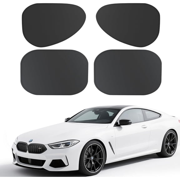 Car Side Window Sunshade, Static Cling UV Protection Sun Shade with Glare Reduction, Universal Fit Foldable Window Cover for Most Cars SUVs Trucks(4pcs)Q