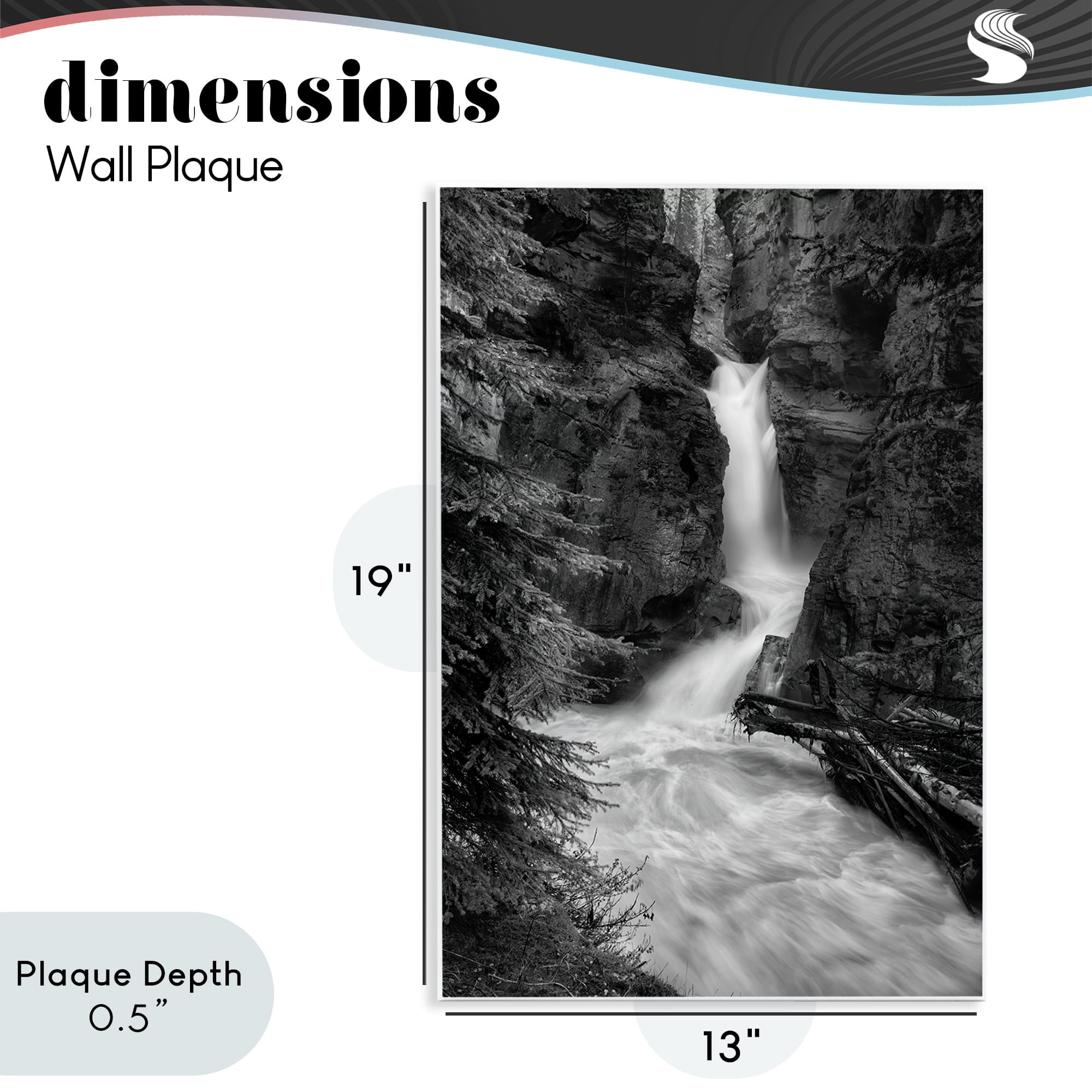 Stupell Industries Banff National Park Waterfall Wall Plaque Art, design by Jon Evan