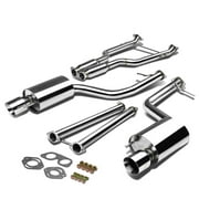 J2 Engineering J2-CBE-DS-038 J2 Engineering Dual 4" Rolled Tip Catback Exhaust System For 2014 to 2015 IS250 / IS350