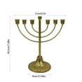 thumbnail image 3 of Hanukkah Menorah Candle Holder 7 Branch Elegant Iron Menorah Candelabra Golden MultiHead Candle Cup Taper Candlesticks Holder for Holiday Candlelight Dinner Party Table Centerpiece Decorations, 3 of 7