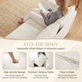 thumbnail image 5 of 89" Corduroy Sofa Couch, 3-Seater Deep Seat Sofa, Modern Upholstered Couch for Living Room, Bedroom, Apartment，Begie, 5 of 8