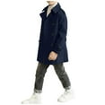thumbnail image 2 of ATOGUTA Dress Coats for Boys Kids Trench Coat Winter Pea Coat with Pockets Size 5T-14 Navy, 2 of 5