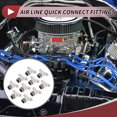 thumbnail image 2 of Unique Bargains Push to Connect Air Fittings 5/32" T Type Air Line Quick Joint Plastic Metal 3/8"BSPT 10 Pcs White Silver Tone, 2 of 7