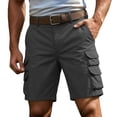 thumbnail image 2 of Cargo Shorts for Men Summer Casual Breathable Straight Leg Loose Fit Bermuda Work Shorts with Pockets, 2 of 5