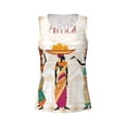 thumbnail image 4 of Xecao Black African Woman print women's scoop neck, loose-fit workout tank tops for the gym., 4 of 9