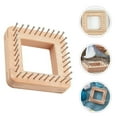 thumbnail image 2 of Wooden Knitting Loom for DIY Crafts with Practical Design and Durable Solid Wood Beige Color, 2 of 8