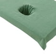 thumbnail image 7 of Half Massage Table Sheet Breathable Cosmetic Beauty Hole Towel 19.68x27.55inch - Dark Green, 7 of 7