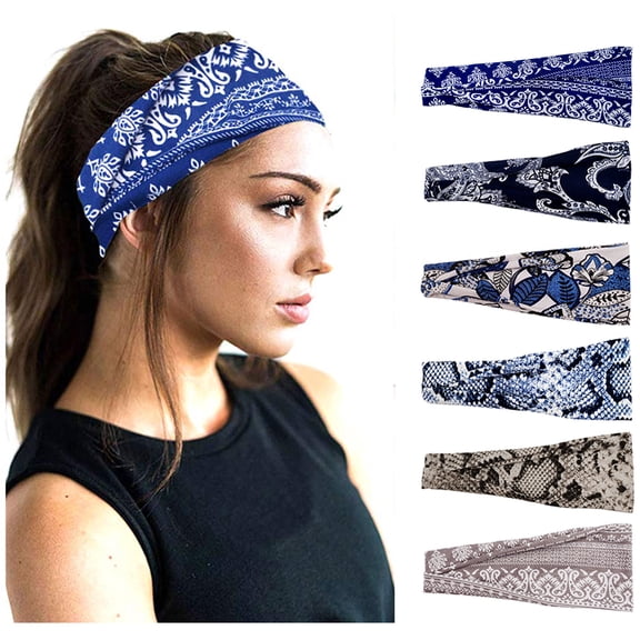 Wide Headbands for Women Boho Staly Headwraps Hair Bands Non Slip Bandana Headbands Sport Yoga Workout Hair bands Bows Hair Accessories Headwear turban headbands for women Green One Size