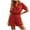 *Red, variant on VBVC Women's 2 Piece Polka Dot Shirt and Shorts Set, Casual Vacation Matching Lounge Set For Women, Ladies Elastic Waist Summer Outfit with Pockets,Black,S-2XL