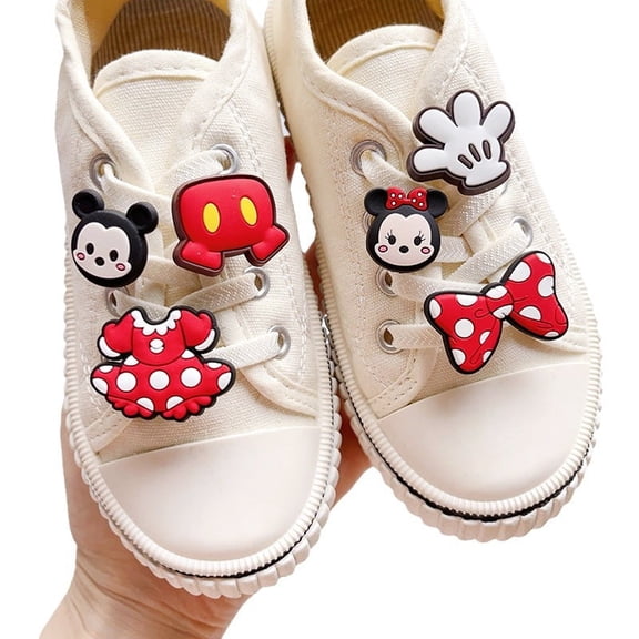 10 PCS Cute Mickey Cartoon Sneakers Charms for Decoration Unisex