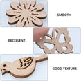 thumbnail image 5 of 200Pcs Wooden Pieces Creative Flower Bird Natural Wood Plate for DIY Crafts Mixed Type, 5 of 5