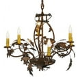 thumbnail image 5 of Meyda Tiffany 158572 Oak Leaf & Acorn 6 Light 28" Wide Taper Candle Style Chandelier -, 5 of 5