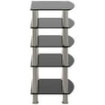 thumbnail image 2 of Nmkwnr 5 Tier Tempered Glass Side Table, Stainless Steel Frame End Table for Living Room, Bedroom, Office, Black, 2 of 10