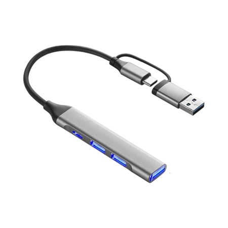 Drrntien Metal USB Hubs 7/4 Port Splitter Fast Speed 5Gbps Data Syncs Charging Support OTG For Mobile PC