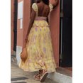 thumbnail image 4 of Sunloudy Vestido estampado floral bohemio para mujer, vestido maxi con mangas abullonadas, vestidos de verano para novia Sunloudy moda, 4 of 5
