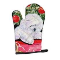 Christmas Tree with Bichon Frise Oven Mitt
