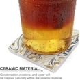 thumbnail image 3 of GZHJMY Printed Square Marble Ink Texture Ceramic Coasters with Cork-Backed for Coffee Drink Cup Mat Absorbent Stone Coaster Set of 6, 3 of 4