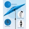 thumbnail image 4 of Parasol de Patio Extérieur, Parasol de Table, Parasol de Marché avec Inclinaison à Bouton-Poussoir et Manivelle, 8 Nervures Robustes Protection UV, 4 of 7