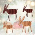 thumbnail image 6 of Gymnture christmas 4 Wood Christmas Reindeer Statues - Table Centerpieces, 6 of 10