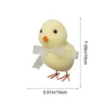 thumbnail image 6 of Easter Flocked Chicks Decorations, Cute Fuzzy Chick Ornaments with Ribbons for Spring, Easter Egg Hunt & Home Decor, 6 of 6