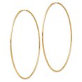 thumbnail image 2 of 14k Yellow Gold Endless Tube Hoop Earrings Round, 2 of 7