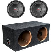 Angle View: 2-Pack Pyle PLPW15D Power Series Dual Voice-Coil 4-Ohm Subwoofer 15" 2,000 Watts and Qbox 15DO2S 15" Dual Sealed Enclosure