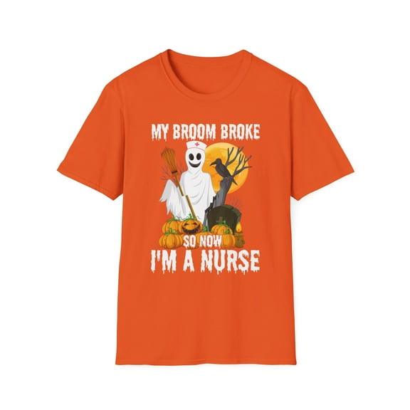 My Broom Broke So now Im a Nurse Halloween T-Shirt