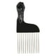 thumbnail image 1 of Peine para el pelo africano de metal con mango plegable de color negro y dientes metálicos. C, 1 of 5