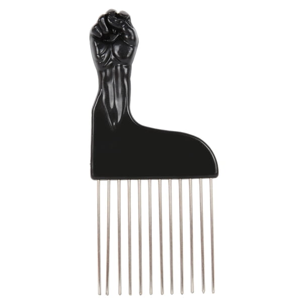 Peine de metal africano para cabello, cepillo para peinado de salón, para todo tipo de cabello y pelucas. C