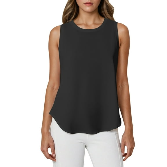Gyexs Tank Top for Women Racerback Sleeveless Workout Tops Loose Fit Yoga Running Gym Shirts for Women Comfortable and Trendy Shirts 2025 (Black, M)