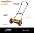 thumbnail image 7 of LawnMaster LMRM1401 Push Reel Lawn Mower 14-Inch 5-Blade, 7 of 7