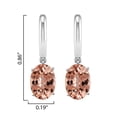 thumbnail image 3 of Sterling Silver with Morganite Dangle Earrings, 3 of 4