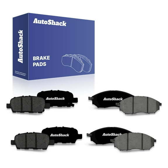 AutoShack Front & Rear Premium Ceramic Brake Pad Set for INFINITI & Nissan, G37 2009-2010 G35 2007-2008 FX35 2008-2010 370Z 2009 M45 2009-2010, AWD RWD V6 3.5L 3.7L V8 4.5L