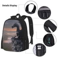 thumbnail image 3 of Pofeuu Black Dragon Cliff Dawn Print Backpack Travel Backpacks With Lunch Bag Pencil Bag Set 3 pcs Set Cartoon Backpack, 3 of 7