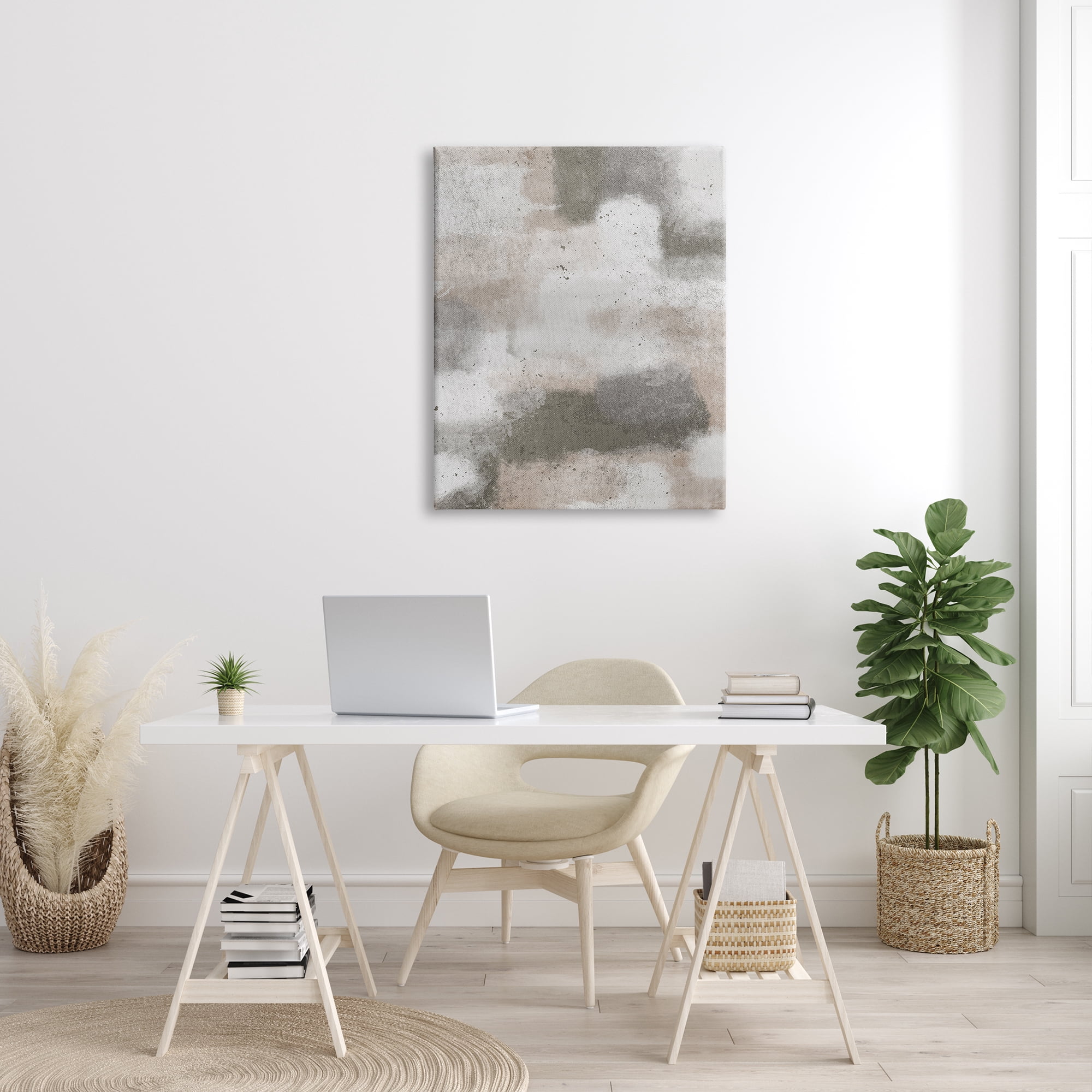 Stupell Indtries Modern Abstract Open Scene Soft Neutral Brown Tones,30 x 40,Design by Marc Prime