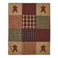 thumbnail image 3 of VHC Brands Connell Quilted Throw 50x60, Bedroom and Living Room Decor, Blanket, Cotton, Connell Collection, Rectangle 60x50, Burgundy, 3 of 3
