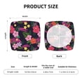 thumbnail image 6 of Square Chair Cushions Cover, colorful flowers_C Elastic Office Chair Cover for Dining Chairs with Ties and Removable Cover, Desk Chair Seat Cushion Protectors set of 2, 6 of 7