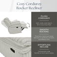 thumbnail image 6 of Roundhill Furniture Ardello Manual Recliner with Wide-Wale Corduroy Upholstery, Gray, 6 of 14
