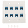thumbnail image 6 of 2Pcs Ethernet Wall Plate 8 Port - Double Gang Cat6 RJ45 Jack Network Cable Faceplate Female to Female, 6 of 8