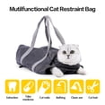 thumbnail image 7 of Cat Grooming Bag, Pet Carrier for Cats, Anti-Bite and Anti-Scratch Cat Grooming Restraint Bag, Pet Travel Carrier, Ideal for Administering Eye Drops, Ear Cleaner, Clipping Nails L Gray, 7 of 7
