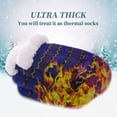 thumbnail image 4 of Bibifish Mens Fuzzy Ripple Slipper Socks Warm Lined Knitted Non Winter Thermal Socks Casual Stripped Printed Mid Socks, 4 of 5