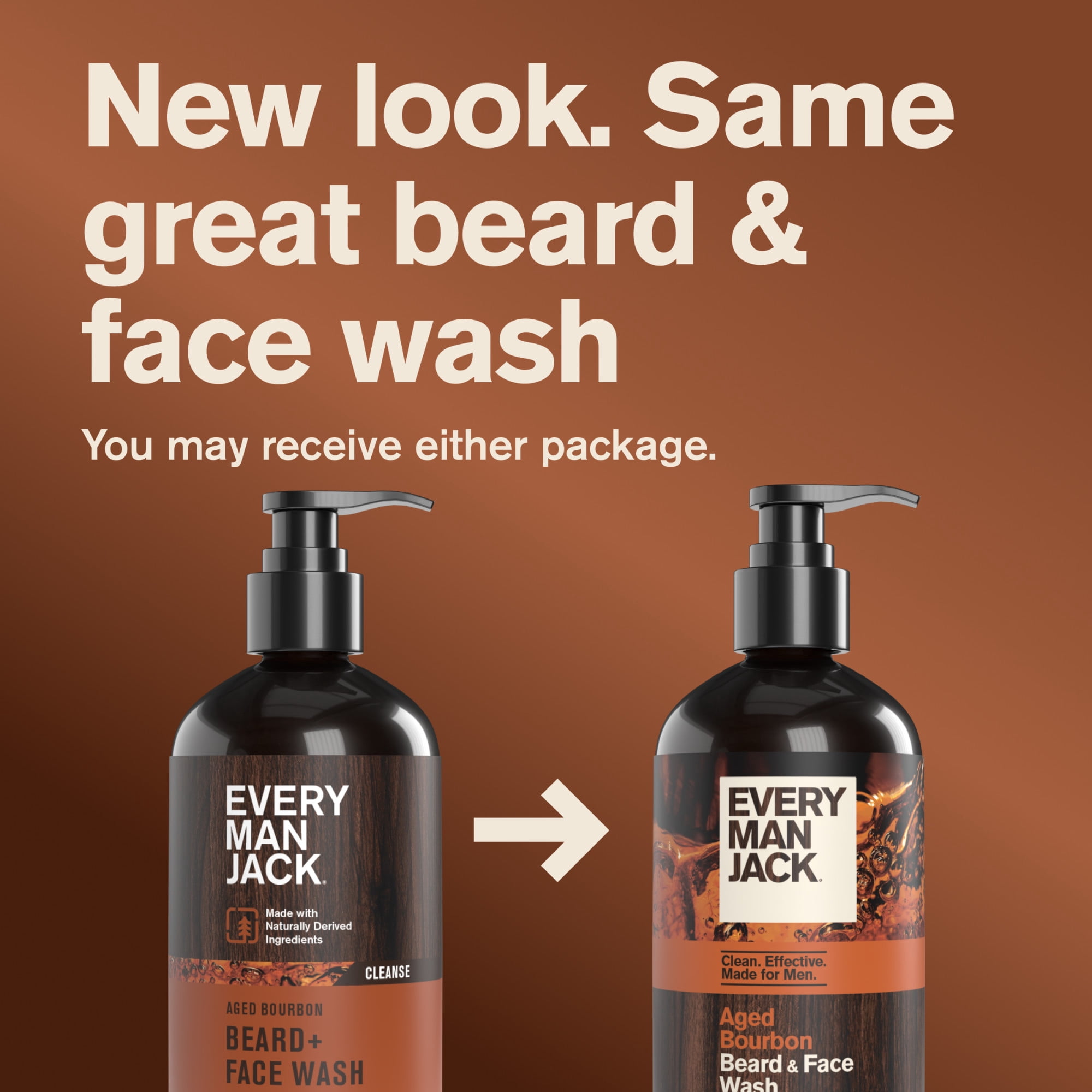 Every Man Jack Aged Bourbon Beard and Face Wash for Men, Naturally Derived, 6.7 fl oz