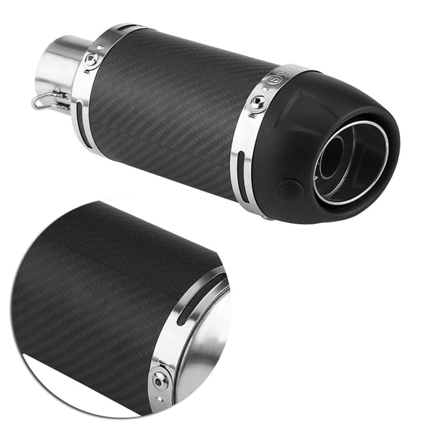 Tubo de escape BuyWeek universal silenciador de fibra de carbono modificado motocicleta 51 mm
