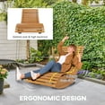 thumbnail image 4 of CoSoTower Outdoor Rocking Chair w/ Slatted Seat, Wooden Rocking Chair, 51.2" x 23.6" x 23.6", Light Brown, 4 of 7