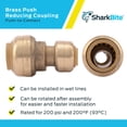 thumbnail image 4 of Acoplamiento reductor SharkBite U050LFA 1/4 «x 1/2" Latón, 4 of 5