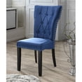 thumbnail image 2 of Pemberly Row Contemporary Velvet Tufted Dining Chair Set of 2 in Blue, 2 of 9