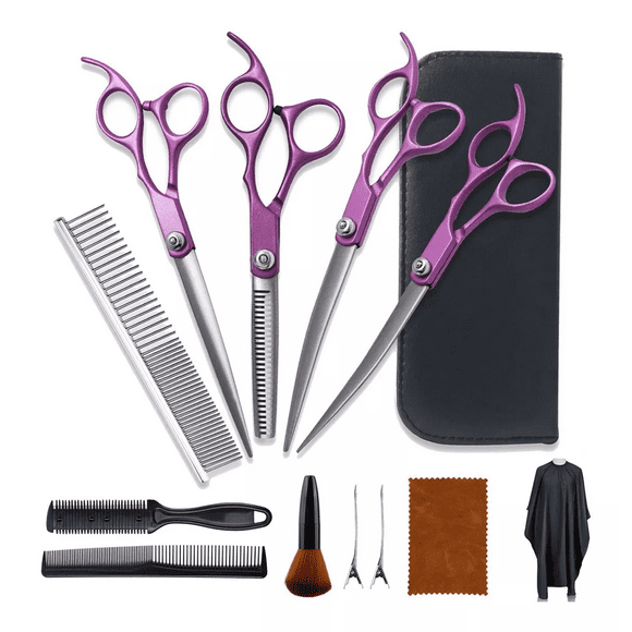 Kit Tijeras Profesionales BELUG Moradas 12 Pzs