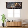 thumbnail image 2 of Winter Bear Curtain Valances for Kitchen Windows Rutsic Cabin Farmhouse Nature Scenery Rod Pocket Valances for Bedroom Living Room Dining Room 54 by 18 in, 1 Panel, 2 of 6