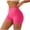 Hot Pink, variant on Women's Yoga Shorts Running Sports Outer Wear 3-Inch High Waist Stretchy Casual Fitness Workout Biker Shorts, Blue XL
